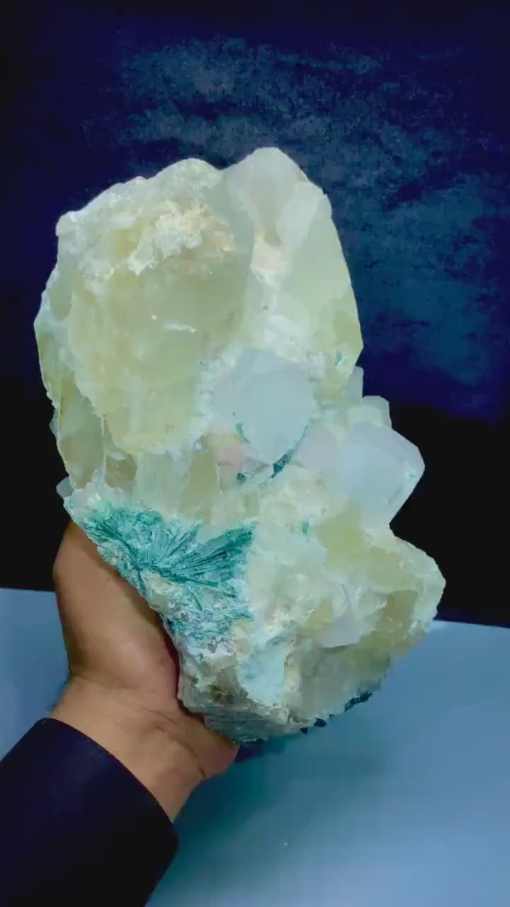 Morganite Crystals with Indicolite Tourmalines and Pink Kunzite Quartz Combo Mineral Specimen, Natural Morganite, Morganite For Sale 4360 g