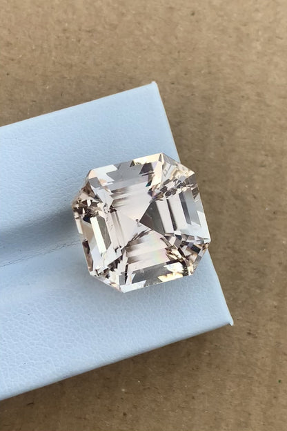 Yellow Topaz Gemstone For Jewelry, Ascher Cut Topaz Stone, 25.60 CT