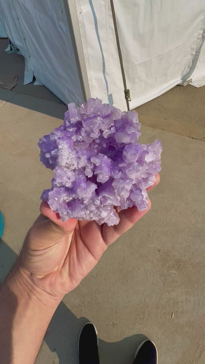 Purple Apatite Crystals Cluster from Afghanistan, 264 gram