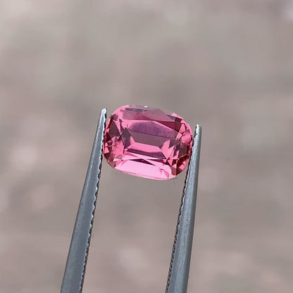 Pink Tourmaline Gemstone For Ring, Faceted Tourmaline Loose Stone, 2.15 CT