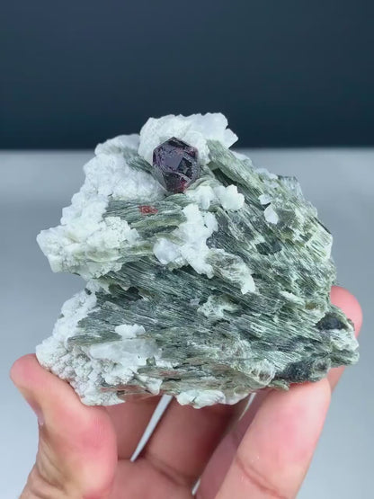 Natural Red Color Garnet Crystal with Star Mica, Garnet Specimen, Raw Mineral, Garnet from Skardu Pakistan - 270 gram