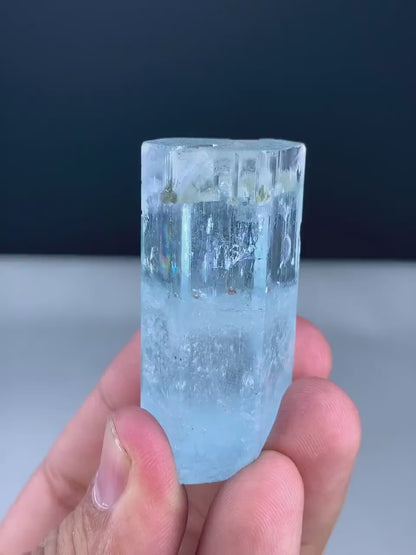 Transparent Sky Blue Color Aquamarine Crystal, Raw Mineral, Crystal Specimen, Aquamarine from Shigar valley Skardu Pakistan - 52 gram