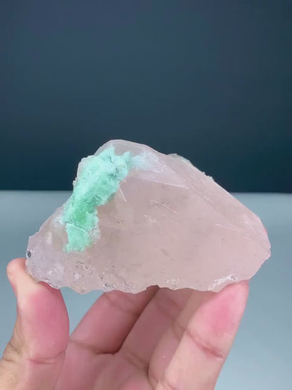 Pink Morganite with Green Tourmalines and Quartz, Morganite Specimen, Tourmaline Cluster, Mineral Specimen, Raw Gemstone, 270 g