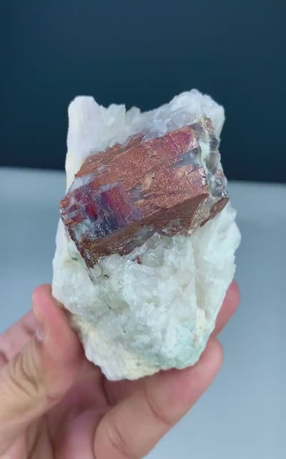 Natural Red Color Tantalite on Matrix, Tantalite Crystals, Rare Mineral, Crystal Specimen, Tantalite Specimen from Afghanistan - 482 gram