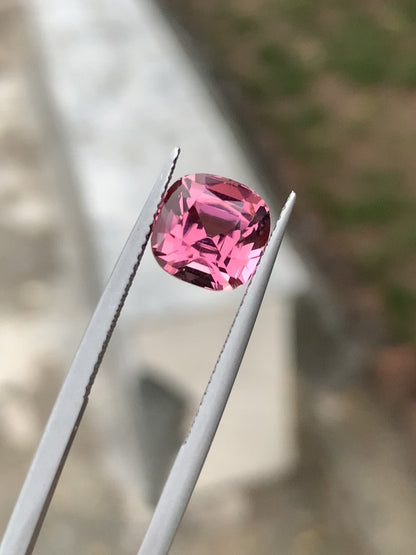 Pink Tourmaline Loose Gemstone, Faceted Tourmaline Stone For Ring, 4.10 CT