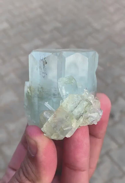 Natural Sky Blue Color Aquamarine Cluster, Aquamarine Crystals, Raw Mineral, Crystal Specimen, Aquamarine Specimen - 118 gram