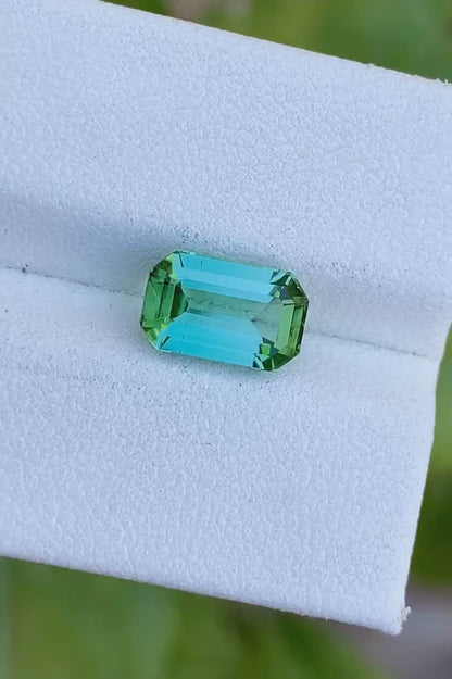 Bluish Green Tourmaline Gemstone Ring Making, Faceted Tourmaline Cut Stone, Loose Tourmaline Stone, Bluish Tourmaline var Elbaite, 2.25 CT