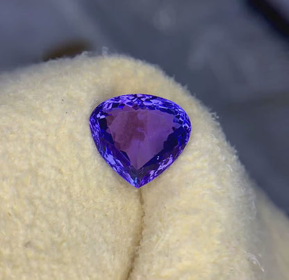 Heart Shape Blue Tanzanite Gemstone, Tanzanite Faceted Cut Stone, Loose Gemstone, Tanzanite Jewelry  - 6.20 CT