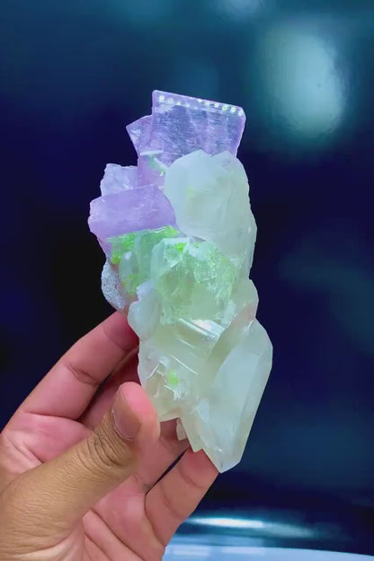 Pink Kunzite, Green Tourmalines, Quartz Crystals, Kunzite Specimen, Kunzite Tourmaline, Raw Kunzite, Kunzite with Tourmalines, 598g