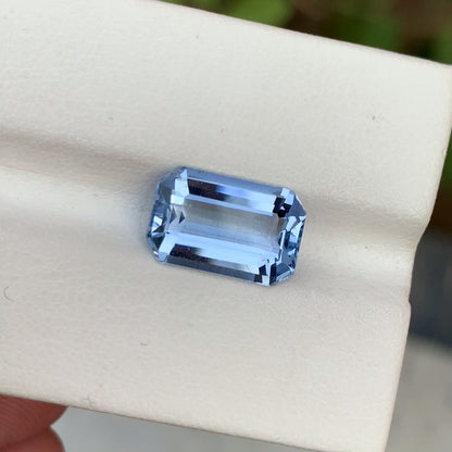Emerald Cut Aquamarine Loose Stone, Aqua Blue Aquamarine Gemstone, 4.05 CT