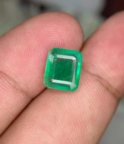 Octagon Shape Zambian Green Emerald Gemstone, Loose Gemstone, Emerald Faceted Cut Stone, Naturam Emerald - 2.58 CT