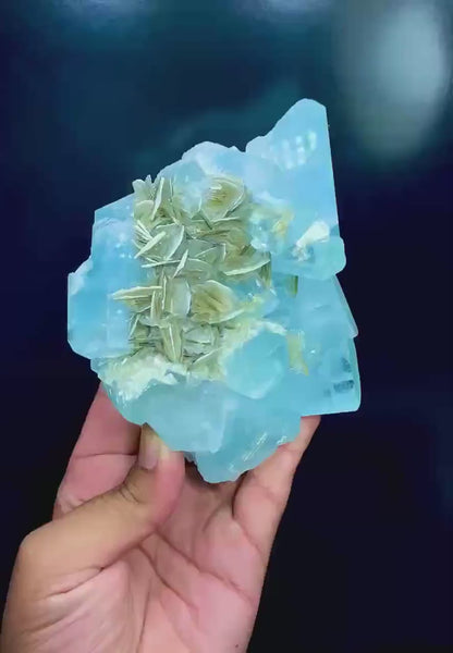 Aquamarine Specimen, Aquamarine Crystals, Aquamarine with Mica, Aquamarine Cluster, Aquamarine from Pakistan, Raw Aquamarine, 998 gram