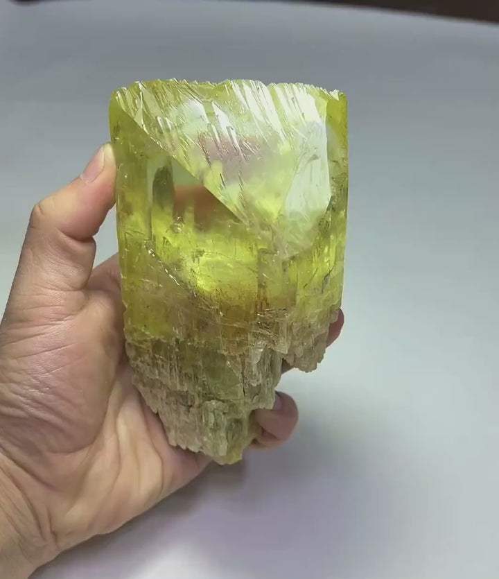 Exquisite Yellow Triphane Kunzite with Complex Terminations, Raw Kunzite Stone, Kunzite Specimen, Kunzite from Afghanistan - 820 gram