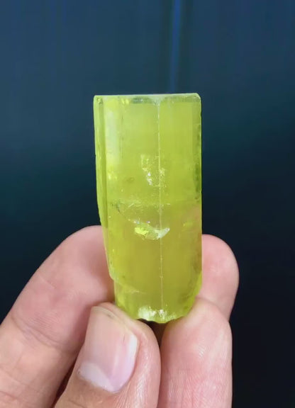 Natural Yellow Color Heliodor var Beryl Crystal, Raw Mineral, Crystal Specimen, Heliodor Crystal from Skardu Pakistan - 32 gram