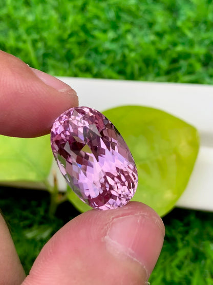 Oval Cut Pink Kunzite Gemstone, Loose Gemstone, Kunzite Faceted Cut Stone, Gemstone Jewelry, Kunzite Ring Making - 21.44 CT