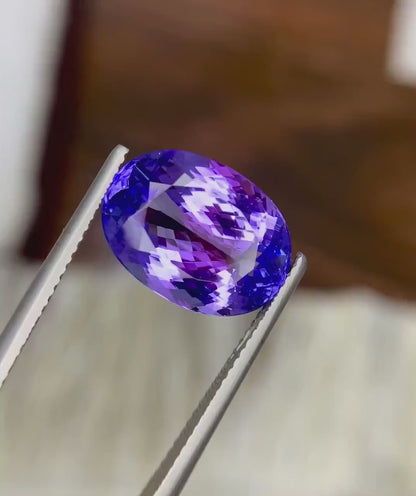 Oval Cut Blue Tanzanite Gemstone, Tanzanite Faceted Cut Stone, Tanzanite Ring, Gemstone Jewelry  - 7.80 CT