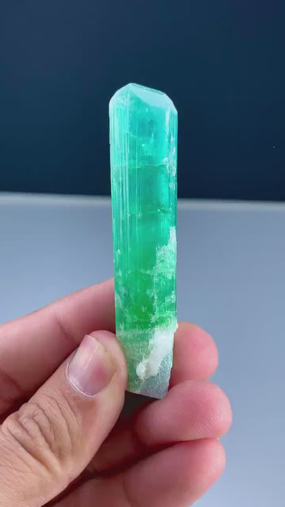 Neon Blue Color Terminated Tourmaline Crystal, Raw Tourmaline Stone, Tourmaline Gemstone, Crystal Specimen, Fine Mineral - 29 gram