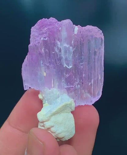DT Terminated Pink Kunzite With Quartz and Green Tourmaline From Afghanistan - 74 gram