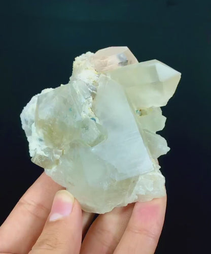Pink Morganite With Tourmaline, Quartz and Albite Mineral Specimen From Afghanistan - 340 gram