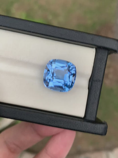 Santa Maria Aquamarine Loose Gemstone, AIG Certified Aquamarine Gemstone, Vivid Blue Aquamarine Ring Stone