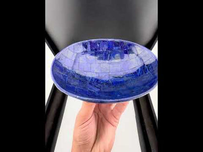 Polished Lapis Lazuli Oval Bowl – 412g, 154x113mm