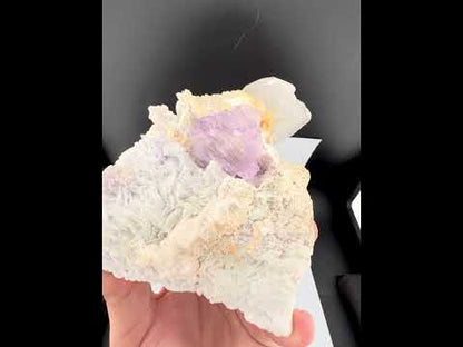 Pink Kunzite Crystal With Albite on Quartz From Afghanistan - 745 Grams