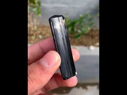 Schorl Black Tourmaline Crystal With Quartz and Feldspar From Afghanistan - 26 Grams