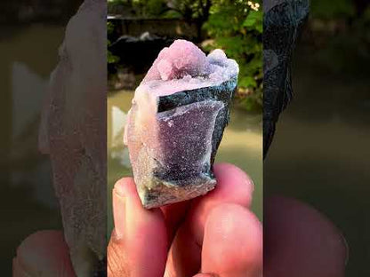 Crystallized Rose Quartz on Schorl Tourmaline from Afghanistan, 56 gram