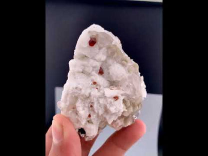 Orange Garnet Crystals With Quartz and Mica On Matrix From Pakistan - 124 Grams
