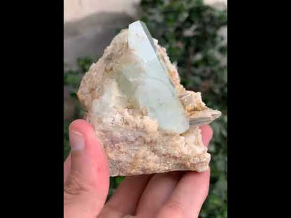 Natural Aquamarine Specimen: Feldspar & Muscovite, Pakistan (336 Grams
