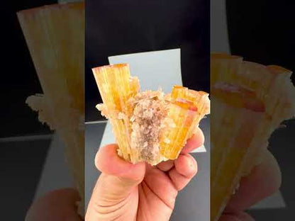 Pink and Orange Tourmaline Crystals Cluster with Lepidolite, 80 Gran