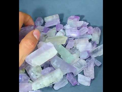 Bicolor Kunzite Crystal Parcel: Rough Gemstone Lot from Afghanistan (615 gram)
