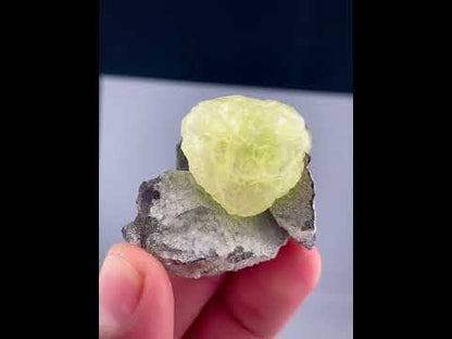 Botryoidal Yellow Bubble Brucite Crystal On Matrix From Pakistan - 32 Grams