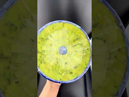 Polished Lapis Lazuli & Green Stone Bowl – 1147g, 194mm