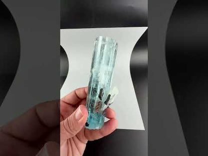 Aquamarine Crystal with Schorl from Pakistan, 160 Gram