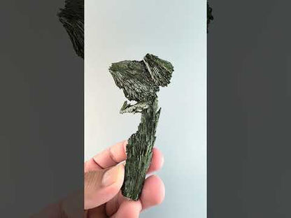 Green Epidote Crystal Specimen with Custom Base, 92 gram
