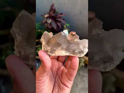 Aquamarine With Topaz Crystals on Smokey Quartz From Pakistan - 186 Grams