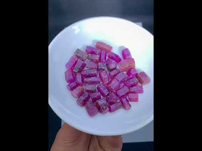 Record Keeper Ruby Crystals Lot: Natural Rough Ruby Gems, Madagascar