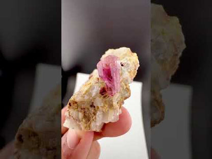 Pink Topaz Crystal on Matrix from Katlang Pakistan - 26.2 Grams