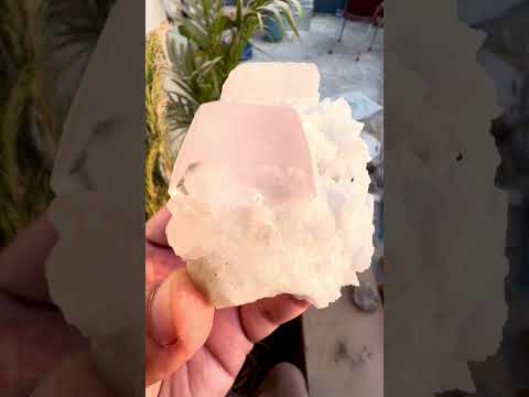 Morganite crysal with Quartz and Cleavlandite Albite from Afghanistan, 125 gram
