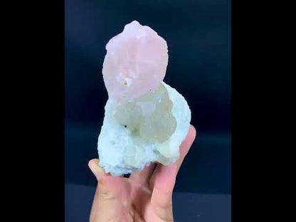 Pink Color Morganite with Quartz from Afghanistan - 615 Gram