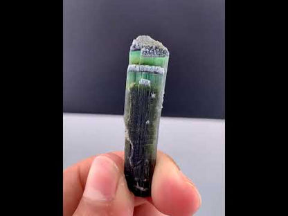 Green Cap Tourmaline Crystal with Albite from Pakistan - 13 Grams