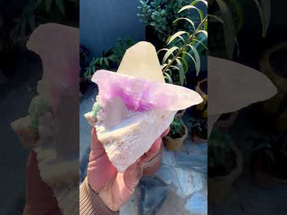 Kunzite with Quartz on matrix from Afghanistan, 740 gram