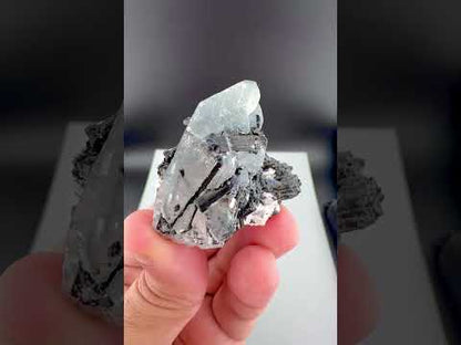 Indicolite Quartz with Schorl Tourmaline And Albite from Afghanistan - 42 gram