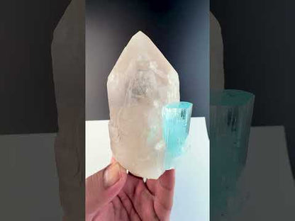 Aquamarine with Quartz from Pakistan, 688 gram