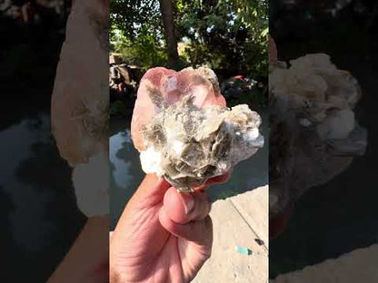 Pink Fluorite on Mica from Pakistan - 401 gram