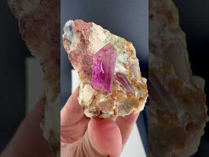 Natural Hot Pink Topaz Crystal on Matrix from Katlang Pakistan,110 gram