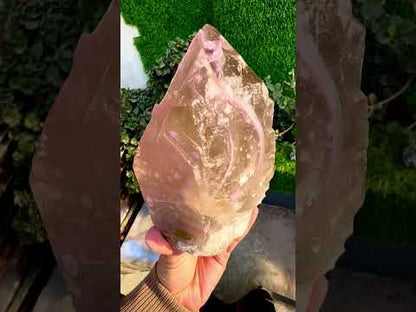 Crystallized Rose Quartz with Tourmaline on Smoky Quartz from Afghanistan, 2025 gram