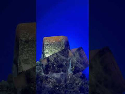 Sapphire Crystals on Matrix from Badakhshan Afghanistan – Fluorescent Collector Mineral Specimen , 210 gram