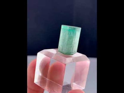 Rare Cats eye Green Tourmaline Crystal From Afghanistan - 23.80 Carats